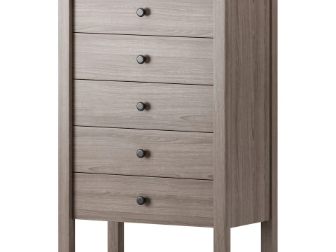 Calistoga 5 Drawer Tallboy Dresser 3D Model