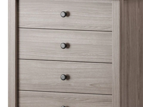 Calistoga 5 Drawer Tallboy Dresser 3D Model