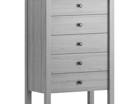 Calistoga 5 Drawer Tallboy Dresser 3D Model