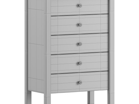 Calistoga 5 Drawer Tallboy Dresser 3D Model