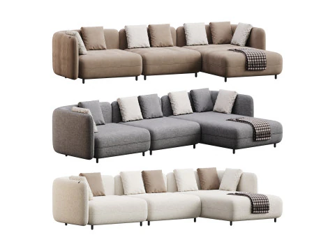 Hoekbank F123 van Delavega 3D Model