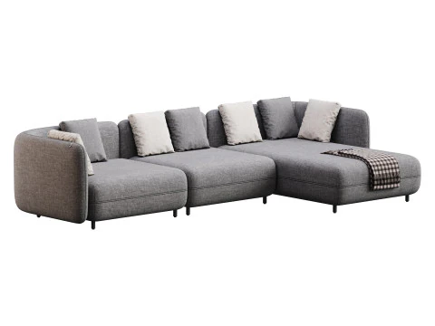 Corner sofa F123 by Delavega 3D Model