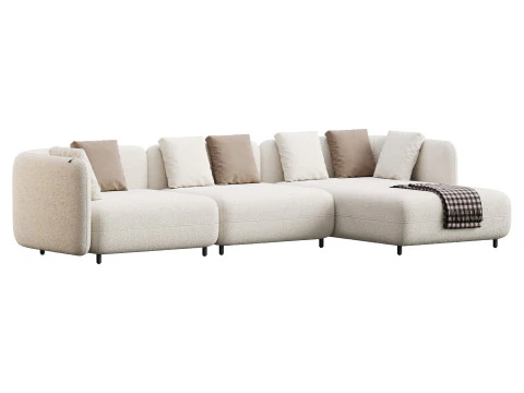 Corner sofa F123 by Delavega 3D Model
