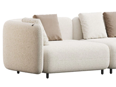 Corner sofa F123 by Delavega 3D Model