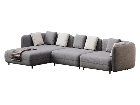 Corner sofa F123 by Delavega 3D Model