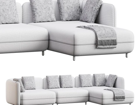 Corner sofa F123 by Delavega 3D Model