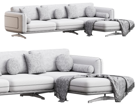 Corner sofa F125 3D Model