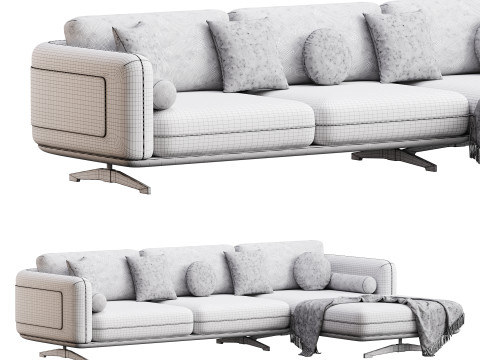 Corner sofa F125 3D Model