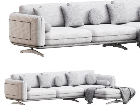 Corner sofa F125 3D Model