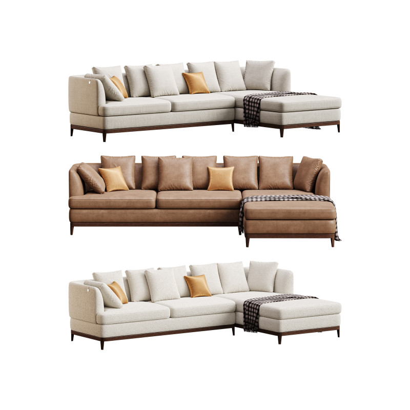 Corner sofa F205 by Delavega Modello 3D .c4d .max .obj .3ds .fbx .stl .blend