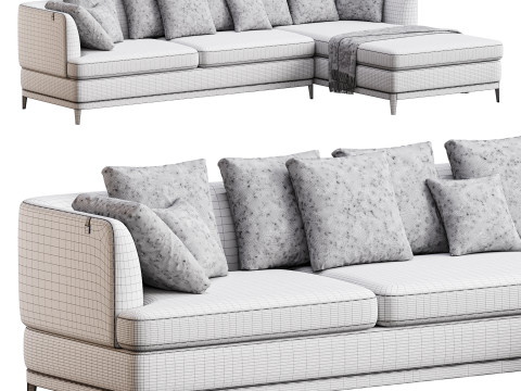 Corner sofa F205 by Delavega Modello 3D