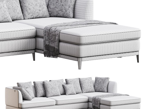 Corner sofa F205 by Delavega Modello 3D