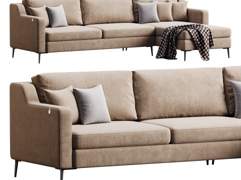 Corner sofa Halle L by Delavega 3D Model