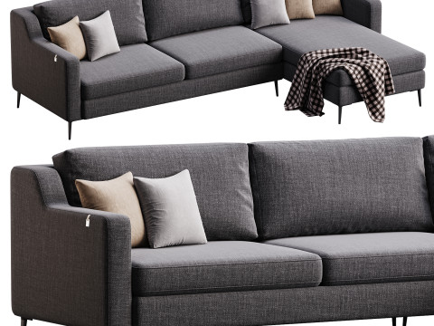 Corner sofa Halle L by Delavega 3D Model