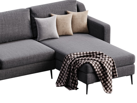 Corner sofa Halle L by Delavega 3D Model