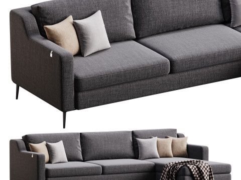 Corner sofa Halle L by Delavega 3D Model