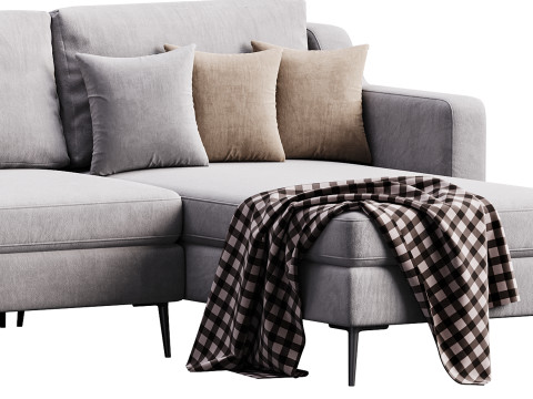 Corner sofa Halle L by Delavega 3D Model