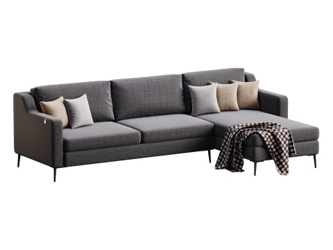 Corner sofa Halle L by Delavega 3D Model