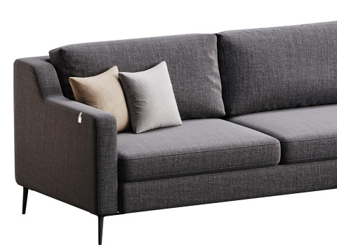Corner sofa Halle L by Delavega 3D Model