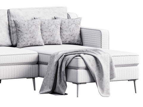 Corner sofa Halle L by Delavega 3D Model