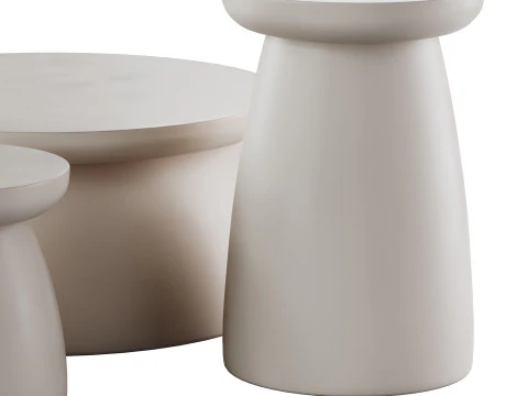 Japandi Design Beige Color 3D Model