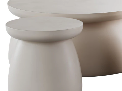 Japandi Design Beige Color 3D Model