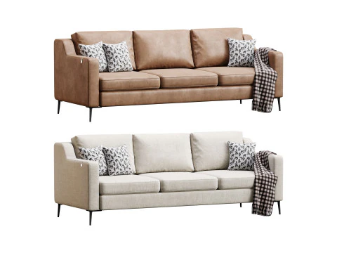 Sofa Halle L von Delavega 3D Modell