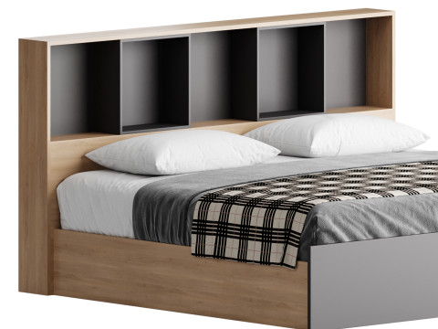 April Bed Set with Chest of Drawers 3Dモデル