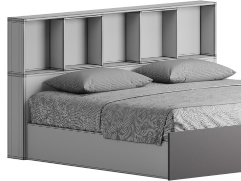 April Bed Set with Chest of Drawers 3Dモデル