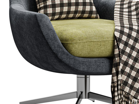 BRUNE lounge arimchair 3D Model