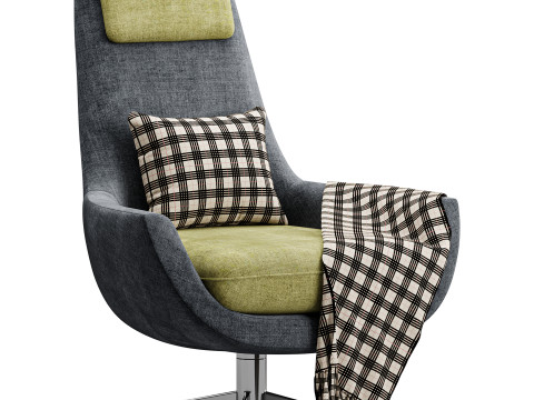 BRUNE lounge arimchair 3D Model