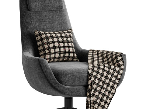 BRUNE lounge arimchair 3D Model