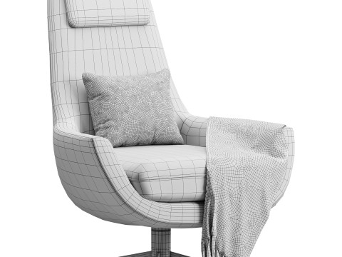 BRUNE lounge arimchair 3D Model