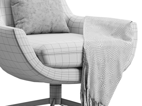 BRUNE lounge arimchair 3D Model