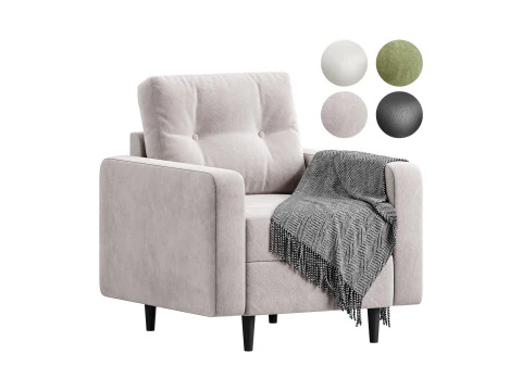 Poltrona Deans in pelle Modello 3D