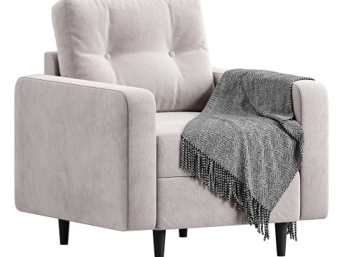 Deans armchair leather Model 3D
