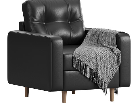 Deans armchair leather Model 3D