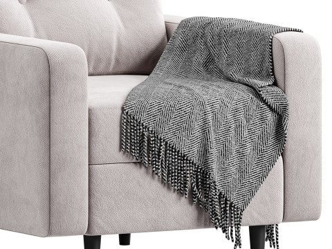 Deans armchair leather Model 3D