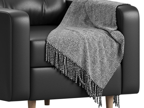 Deans armchair leather Model 3D