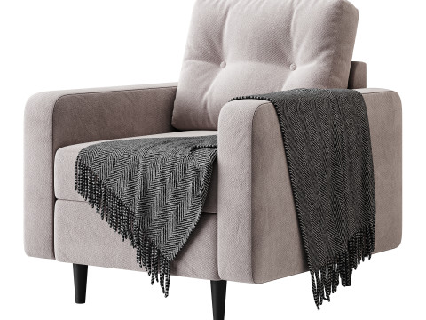 Deans armchair leather Model 3D