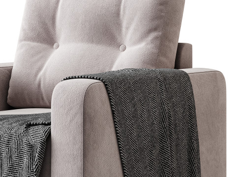 Deans armchair leather Model 3D