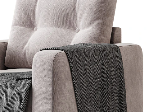 Deans armchair leather 3D Model