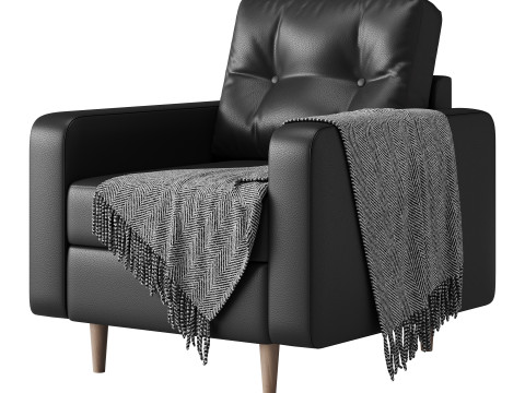 Deans armchair leather Model 3D