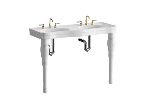 Lavabo da bagno consolle a doppio lavabo Modello 3D