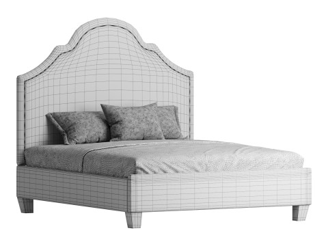 Double bed Guss P Model 3D