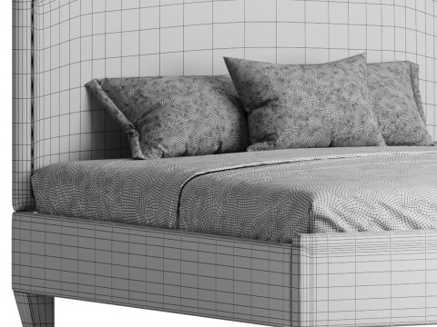Double bed Guss P Model 3D