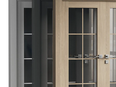 Double doors Belldinni Modern Interior Door 3D Model