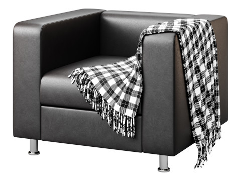 Erwins armchair leather Model 3D