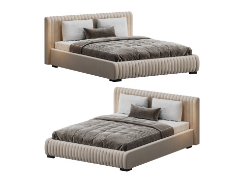 Fabric Stripe Pattern Bed 3D Model