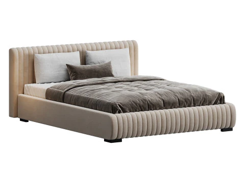 Fabric Stripe Pattern Bed 3D Model